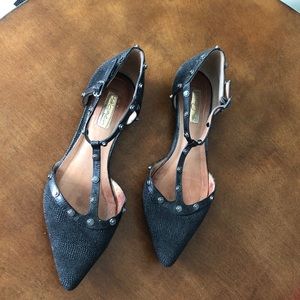 Halogen Black Studded Flats